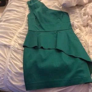 Sexy green one strap party dress